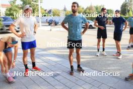 31.08.2024, Annecy, France (FRA): James Clugnet (GBR), Martin Fourcade (FRA), (l-r) - Martin Fourcade Nordic Festival Cross-Country, Annecy (FRA). www.nordicfocus.com. © Manzoni/NordicFocus. Every downloaded picture is fee-liable.