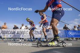 31.08.2024, Annecy, France (FRA): Clément Parisse (FRA), Jules Lapierre (FRA), (l-r)  - Martin Fourcade Nordic Festival Cross-Country, Annecy (FRA). www.nordicfocus.com. © Thibaut/NordicFocus. Every downloaded picture is fee-liable.