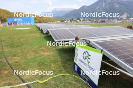 30.08.2024, Annecy, France (FRA): Event Feature: Solar panels produce energy for the festival - Martin Fourcade Nordic Festival Biathlon, Annecy (FRA). www.nordicfocus.com. © Manzoni/NordicFocus. Every downloaded picture is fee-liable.