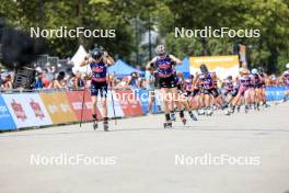 31.08.2024, Annecy, France (FRA): Maëlle Veyre (FRA), Victoria Carl (GER), (l-r) - Martin Fourcade Nordic Festival Cross-Country, Annecy (FRA). www.nordicfocus.com. © Manzoni/NordicFocus. Every downloaded picture is fee-liable.