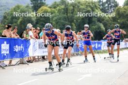 31.08.2024, Annecy, France (FRA): Coletta Rydzek (GER), Léonie Perry (FRA), (l-r) - Martin Fourcade Nordic Festival Cross-Country, Annecy (FRA). www.nordicfocus.com. © Manzoni/NordicFocus. Every downloaded picture is fee-liable.