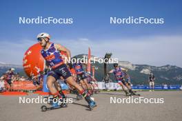 31.08.2024, Annecy, France (FRA): Gaspard Rousset (FRA), Jules Chappaz (FRA), Arnaud Chautemps (FRA), (l-r)  - Martin Fourcade Nordic Festival Cross-Country, Annecy (FRA). www.nordicfocus.com. © Thibaut/NordicFocus. Every downloaded picture is fee-liable.