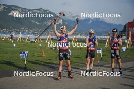 31.08.2024, Annecy, France (FRA): Mathis Desloges (FRA), Sindre Bjornestad Skar (NOR), Michal Novak (CZE), (l-r)  - Martin Fourcade Nordic Festival Cross-Country, Annecy (FRA). www.nordicfocus.com. © Thibaut/NordicFocus. Every downloaded picture is fee-liable.