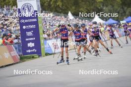 31.08.2024, Annecy, France (FRA): Delphine Claudel (FRA), Océane Michelon (FRA), (l-r)  - Martin Fourcade Nordic Festival Cross-Country, Annecy (FRA). www.nordicfocus.com. © Thibaut/NordicFocus. Every downloaded picture is fee-liable.