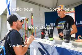 30.08.2024, Annecy, France (FRA): Event Feature: Leki staff talks to clients - Martin Fourcade Nordic Festival Cross-Country, Annecy (FRA). www.nordicfocus.com. © Manzoni/NordicFocus. Every downloaded picture is fee-liable.