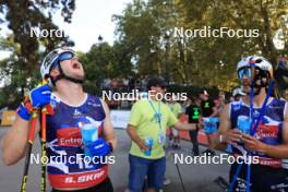 31.08.2024, Annecy, France (FRA): Sindre Bjornestad Skar (NOR), Gaspard Rousset (FRA), (l-r) - Martin Fourcade Nordic Festival Cross-Country, Annecy (FRA). www.nordicfocus.com. © Manzoni/NordicFocus. Every downloaded picture is fee-liable.