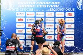 31.08.2024, Annecy, France (FRA): Victoria Carl (GER), Océane Michelon (FRA), Marte Skaanes (NOR), (l-r) - Martin Fourcade Nordic Festival Cross-Country, Annecy (FRA). www.nordicfocus.com. © Manzoni/NordicFocus. Every downloaded picture is fee-liable.