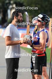 31.08.2024, Annecy, France (FRA): Martin Fourcad (FRA), Michal Novak (CZE), (l-r) - Martin Fourcade Nordic Festival Cross-Country, Annecy (FRA). www.nordicfocus.com. © Manzoni/NordicFocus. Every downloaded picture is fee-liable.