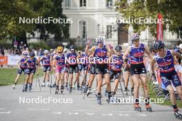 31.08.2024, Annecy, France (FRA): Maja Dahlqvist (SUE), Océane Michelon (FRA), (l-r)  - Martin Fourcade Nordic Festival Cross-Country, Annecy (FRA). www.nordicfocus.com. © Thibaut/NordicFocus. Every downloaded picture is fee-liable.