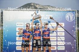 31.08.2024, Annecy, France (FRA): Sindre Bjornestad Skar (NOR), Michal Novak (CZE), Mathis Desloges (FRA), (l-r)  - Martin Fourcade Nordic Festival Cross-Country, Annecy (FRA). www.nordicfocus.com. © Thibaut/NordicFocus. Every downloaded picture is fee-liable.