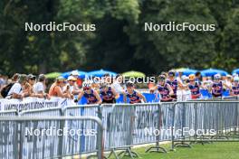 31.08.2024, Annecy, France (FRA): Delphine Claudel (FRA), Victoria Carl (GER), Juliette Ducordeau (FRA), Océane Michelon (FRA), (l-r) - Martin Fourcade Nordic Festival Cross-Country, Annecy (FRA). www.nordicfocus.com. © Manzoni/NordicFocus. Every downloaded picture is fee-liable.