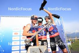 31.08.2024, Annecy, France (FRA): Sindre Bjornestad Skar (NOR), Michal Novak (CZE), Mathis Desloges (FRA), (l-r) - Martin Fourcade Nordic Festival Cross-Country, Annecy (FRA). www.nordicfocus.com. © Manzoni/NordicFocus. Every downloaded picture is fee-liable.