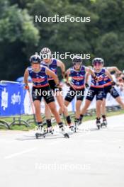 31.08.2024, Annecy, France (FRA): Julie Pierrel (FRA), Océane Michelon (FRA), (l-r) - Martin Fourcade Nordic Festival Cross-Country, Annecy (FRA). www.nordicfocus.com. © Manzoni/NordicFocus. Every downloaded picture is fee-liable.