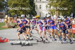 31.08.2024, Annecy, France (FRA): Océane Michelon (FRA), Marte Skaanes (NOR), (l-r)  - Martin Fourcade Nordic Festival Cross-Country, Annecy (FRA). www.nordicfocus.com. © Thibaut/NordicFocus. Every downloaded picture is fee-liable.