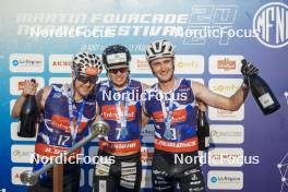 31.08.2024, Annecy, France (FRA): Sindre Bjornestad Skar (NOR), Michal Novak (CZE), Mathis Desloges (FRA), (l-r)  - Martin Fourcade Nordic Festival Cross-Country, Annecy (FRA). www.nordicfocus.com. © Thibaut/NordicFocus. Every downloaded picture is fee-liable.