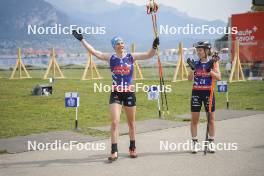 31.08.2024, Annecy, France (FRA): Victoria Carl (GER), Oceane Michelon (FRA), (l-r)  - Martin Fourcade Nordic Festival Cross-Country, Annecy (FRA). www.nordicfocus.com. © Thibaut/NordicFocus. Every downloaded picture is fee-liable.