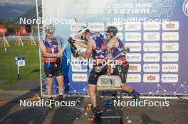 31.08.2024, Annecy, France (FRA): Sindre Bjornestad Skar (NOR), Michal Novak (CZE), Mathis Desloges (FRA), (l-r)  - Martin Fourcade Nordic Festival Cross-Country, Annecy (FRA). www.nordicfocus.com. © Thibaut/NordicFocus. Every downloaded picture is fee-liable.