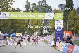 31.08.2024, Annecy, France (FRA): Victoria Carl (GER), Maaelle Veyre (FRA), Léna Quintin (FRA), Marte Skaanes (NOR), (l-r)  - Martin Fourcade Nordic Festival Cross-Country, Annecy (FRA). www.nordicfocus.com. © Thibaut/NordicFocus. Every downloaded picture is fee-liable.