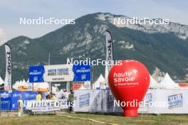 30.08.2024, Annecy, France (FRA): Event Feature: Overview over the stadium with the village - Martin Fourcade Nordic Festival Cross-Country, Annecy (FRA). www.nordicfocus.com. © Manzoni/NordicFocus. Every downloaded picture is fee-liable.