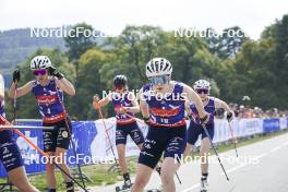 31.08.2024, Annecy, France (FRA): Delphine Claudel (FRA), Heidi Convard (FRA), (l-r)  - Martin Fourcade Nordic Festival Cross-Country, Annecy (FRA). www.nordicfocus.com. © Thibaut/NordicFocus. Every downloaded picture is fee-liable.