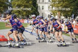 31.08.2024, Annecy, France (FRA): Léna Quintin (FRA), Coletta Rydzek (GER), (l-r)  - Martin Fourcade Nordic Festival Cross-Country, Annecy (FRA). www.nordicfocus.com. © Thibaut/NordicFocus. Every downloaded picture is fee-liable.