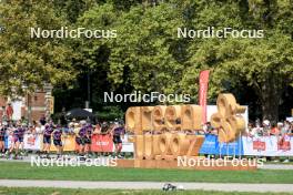 31.08.2024, Annecy, France (FRA): Maëlle Veyre (FRA), Juliette Ducordeau (FRA), Delphine Claudel (FRA), Océane Michelon (FRA), Julie Pierrel (FRA), (l-r) - Martin Fourcade Nordic Festival Cross-Country, Annecy (FRA). www.nordicfocus.com. © Manzoni/NordicFocus. Every downloaded picture is fee-liable.