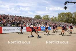 31.08.2024, Annecy, France (FRA): Gilonne Guigonnat (FRA), Jeanne Richard (FRA), Cloé Pagnier (FRA), (l-r) - Martin Fourcade Nordic Festival Cross-Country, Annecy (FRA). www.nordicfocus.com. © Manzoni/NordicFocus. Every downloaded picture is fee-liable.