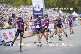 31.08.2024, Annecy, France (FRA): Océane Michelon (FRA), Julie Pierrel (FRA), (l-r)  - Martin Fourcade Nordic Festival Cross-Country, Annecy (FRA). www.nordicfocus.com. © Thibaut/NordicFocus. Every downloaded picture is fee-liable.