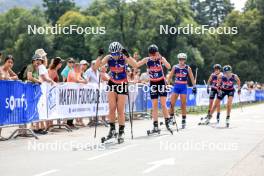 31.08.2024, Annecy, France (FRA): Coletta Rydzek (GER), Léonie Perry (FRA), (l-r) - Martin Fourcade Nordic Festival Cross-Country, Annecy (FRA). www.nordicfocus.com. © Manzoni/NordicFocus. Every downloaded picture is fee-liable.