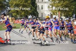 31.08.2024, Annecy, France (FRA): Océane Michelon (FRA), Cloé Pagnier (FRA), (l-r)  - Martin Fourcade Nordic Festival Cross-Country, Annecy (FRA). www.nordicfocus.com. © Thibaut/NordicFocus. Every downloaded picture is fee-liable.