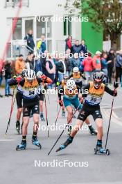 12.10.2024, Oberhof, Germany (GER): Nick Schoenfeld (GER), Ansgar Schupp (GER), (l-r)  - German Championships Nordic Combined men and women, individual gundersen HS140/10km men, Oberhof (GER). www.nordicfocus.com. © Volk/NordicFocus. Every downloaded picture is fee-liable.