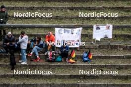 12.10.2024, Oberhof, Germany (GER): Feature fans with poster - German Championships Nordic Combined men and women, individual gundersen HS140/10km men, Oberhof (GER). www.nordicfocus.com. © Volk/NordicFocus. Every downloaded picture is fee-liable.