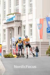 12.10.2024, Oberhof, Germany (GER): Fritz Ungethuem (GER), Thor-Arne Koch (GER), (l-r)  - German Championships Nordic Combined men and women, individual gundersen HS140/10km men, Oberhof (GER). www.nordicfocus.com. © Volk/NordicFocus. Every downloaded picture is fee-liable.