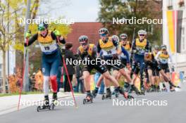 12.10.2024, Oberhof, Germany (GER): Sean Steenbakkers (NED), Ansgar Schupp (GER), Nick Seidel (GER), (l-r)  - German Championships Nordic Combined men and women, individual gundersen HS140/10km men, Oberhof (GER). www.nordicfocus.com. © Volk/NordicFocus. Every downloaded picture is fee-liable.