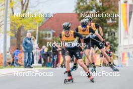 12.10.2024, Oberhof, Germany (GER): Manuel Faisst (GER), Jakob Lange (GER), (l-r)  - German Championships Nordic Combined men and women, individual gundersen HS140/10km men, Oberhof (GER). www.nordicfocus.com. © Volk/NordicFocus. Every downloaded picture is fee-liable.