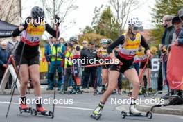 12.10.2024, Oberhof, Germany (GER): Lilly Grossmann (GER), Maja Loh (GER), (l-r)  - German Championships Nordic Combined men and women, individual gundersen HS100/5km women, Oberhof (GER). www.nordicfocus.com. © Volk/NordicFocus. Every downloaded picture is fee-liable.