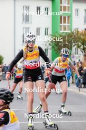 12.10.2024, Oberhof, Germany (GER): Maja Loh (GER), Sophia Maurus (GER), (l-r)  - German Championships Nordic Combined men and women, individual gundersen HS100/5km women, Oberhof (GER). www.nordicfocus.com. © Volk/NordicFocus. Every downloaded picture is fee-liable.