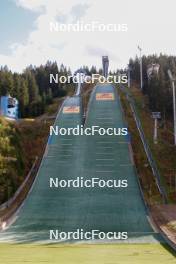 11.10.2024, Oberhof, Germany (GER): Skijumps at Kanzlersgrund, Oberhof (GER)  - German Championships Nordic Combined men and women, individual gundersen HS100/5km women, training, Oberhof (GER). www.nordicfocus.com. © Volk/NordicFocus. Every downloaded picture is fee-liable.