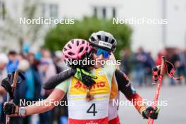 12.10.2024, Oberhof, Germany (GER): Nathalie Armbruster (GER), Svenja Wuerth (GER), (l-r)  - German Championships Nordic Combined men and women, individual gundersen HS100/5km women, Oberhof (GER). www.nordicfocus.com. © Volk/NordicFocus. Every downloaded picture is fee-liable.