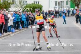 12.10.2024, Oberhof, Germany (GER): Jenny Nowak (GER), Nathalie Armbruster (GER), (l-r)  - German Championships Nordic Combined men and women, individual gundersen HS100/5km women, Oberhof (GER). www.nordicfocus.com. © Volk/NordicFocus. Every downloaded picture is fee-liable.