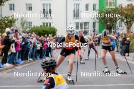 12.10.2024, Oberhof, Germany (GER): Maja Loh (GER), Sophia Maurus (GER), (l-r)  - German Championships Nordic Combined men and women, individual gundersen HS100/5km women, Oberhof (GER). www.nordicfocus.com. © Volk/NordicFocus. Every downloaded picture is fee-liable.