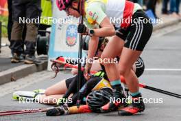 12.10.2024, Oberhof, Germany (GER): Svenja Wuerth (GER), Nathalie Armbruster (GER), (l-r)  - German Championships Nordic Combined men and women, individual gundersen HS100/5km women, Oberhof (GER). www.nordicfocus.com. © Volk/NordicFocus. Every downloaded picture is fee-liable.