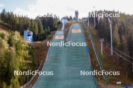 11.10.2024, Oberhof, Germany (GER): Skijumps at Kanzlersgrund, Oberhof (GER)  - German Championships Nordic Combined men and women, individual gundersen HS100/5km women, training, Oberhof (GER). www.nordicfocus.com. © Volk/NordicFocus. Every downloaded picture is fee-liable.