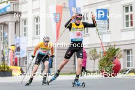 13.10.2024, Oberhof, Germany (GER): Arne Hohlfeld (GER), Jonathan Graebert (GER), (l-r)  - German Championships Nordic Combined men and women, team sprint  HS140/15km men, Oberhof (GER). www.nordicfocus.com. © Volk/NordicFocus. Every downloaded picture is fee-liable.