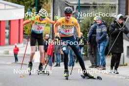 13.10.2024, Oberhof, Germany (GER): Marcel Dickhaut (GER), Thor-Arne Koch (GER), (l-r)  - German Championships Nordic Combined men and women, team sprint  HS140/15km men, Oberhof (GER). www.nordicfocus.com. © Volk/NordicFocus. Every downloaded picture is fee-liable.