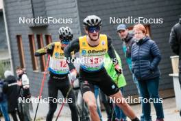 13.10.2024, Oberhof, Germany (GER): Jiri Konvalinka (CZE), Jan Andersen (GER), (l-r)  - German Championships Nordic Combined men and women, team sprint  HS140/15km men, Oberhof (GER). www.nordicfocus.com. © Volk/NordicFocus. Every downloaded picture is fee-liable.