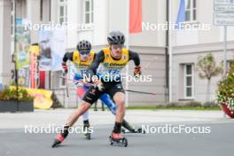 13.10.2024, Oberhof, Germany (GER): Jan Vytrval (CZE), Manuel Faisst (GER), (l-r)  - German Championships Nordic Combined men and women, team sprint  HS140/15km men, Oberhof (GER). www.nordicfocus.com. © Volk/NordicFocus. Every downloaded picture is fee-liable.