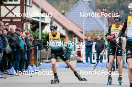 13.10.2024, Oberhof, Germany (GER): David Mach (GER), Wendelin Thannheimer (GER), (l-r)  - German Championships Nordic Combined men and women, team sprint  HS140/15km men, Oberhof (GER). www.nordicfocus.com. © Volk/NordicFocus. Every downloaded picture is fee-liable.