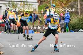 13.10.2024, Oberhof, Germany (GER): Timo Tritschler (GER), Max Friedberger (GER), (l-r)  - German Championships Nordic Combined men and women, team sprint  HS140/15km men, Oberhof (GER). www.nordicfocus.com. © Volk/NordicFocus. Every downloaded picture is fee-liable.