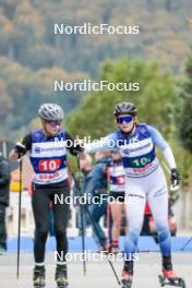 13.10.2024, Oberhof, Germany (GER): Pia Loh (GER), Lilly Grossmann (GER), (l-r)  - German Championships Nordic Combined men and women, team sprint  HS100/9km women, Oberhof (GER). www.nordicfocus.com. © Volk/NordicFocus. Every downloaded picture is fee-liable.